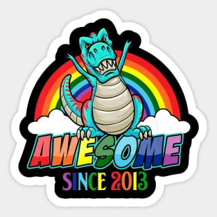 Dinosaur Born 2013 - 10 Years Old Birthday Sticker